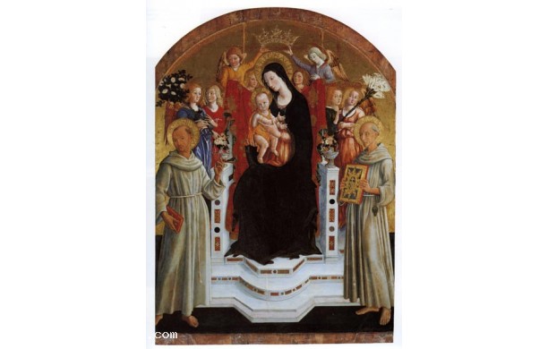 Madonna col Bambino e i Santi Antonio da Padova, Bernardino e Angeli