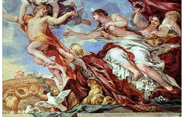Minerva distoglie il giovane dai piaceri di Venere
